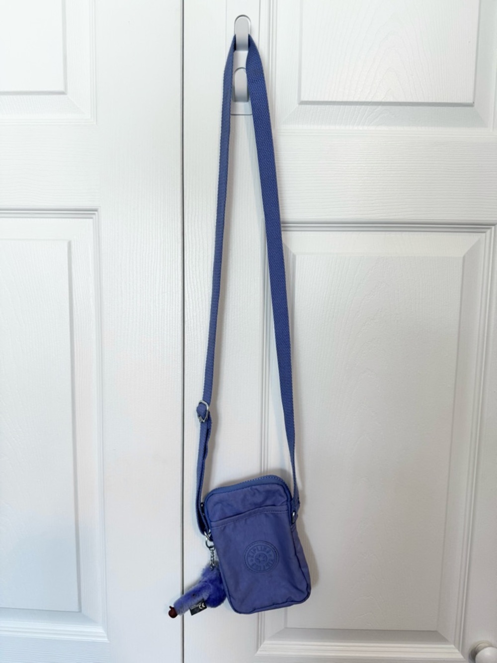 Kipling Purple Mini Crossbody Phone Bag Travel Purse w/ Emily Monkey Charm AS IS - Picture 10 of 10